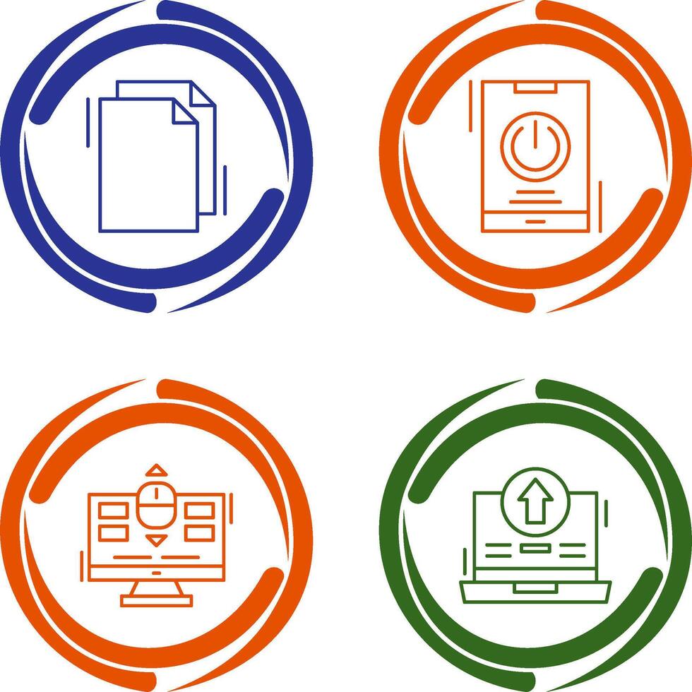 Copy and Power Icon vector