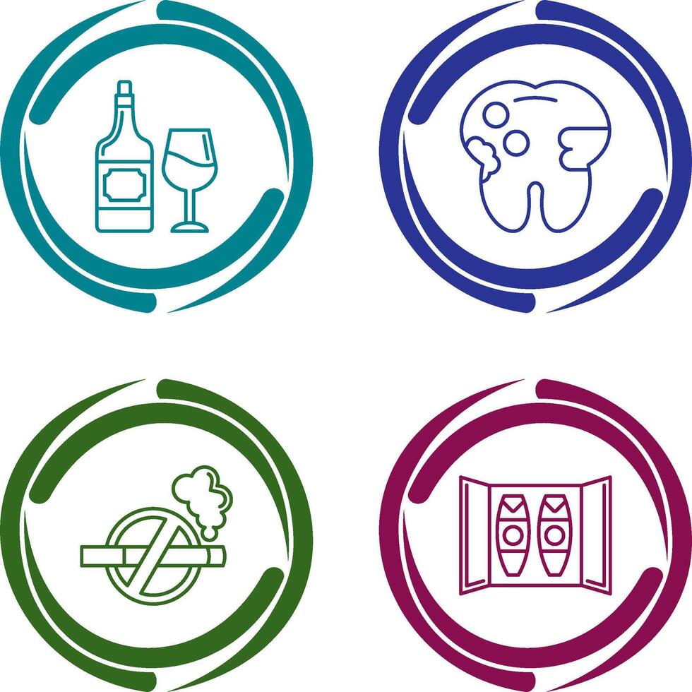 Wine and Caries Icon vector