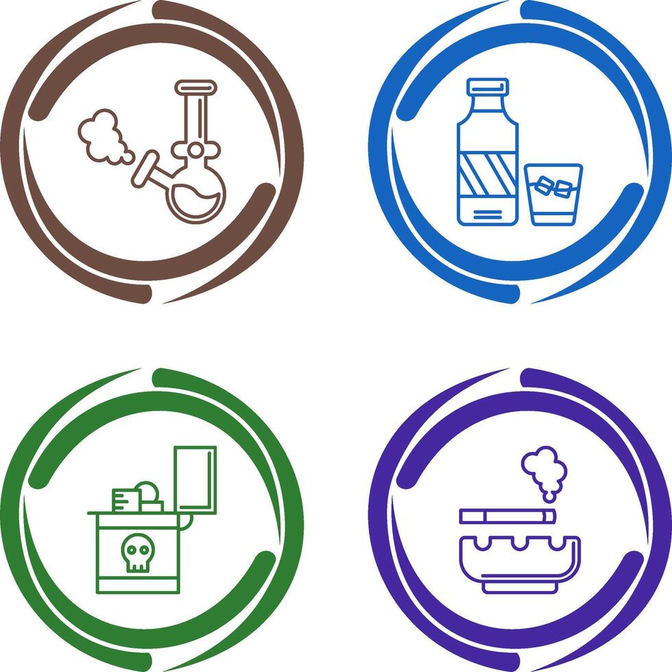 Bong and Whiskey Icon vector