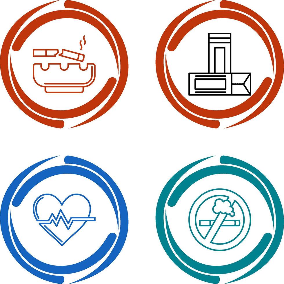 Broken Cigarette and Chewing Gum Icon vector