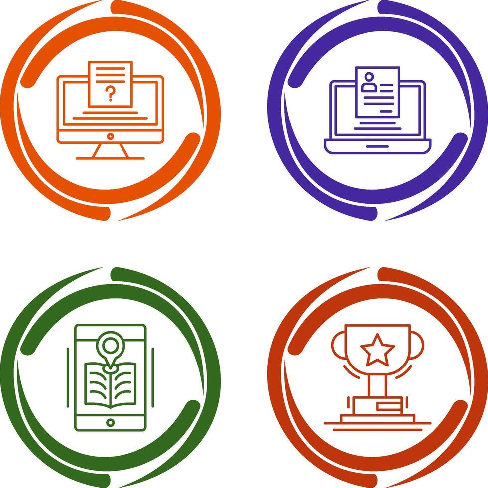 Quiz and Registration Icon vector