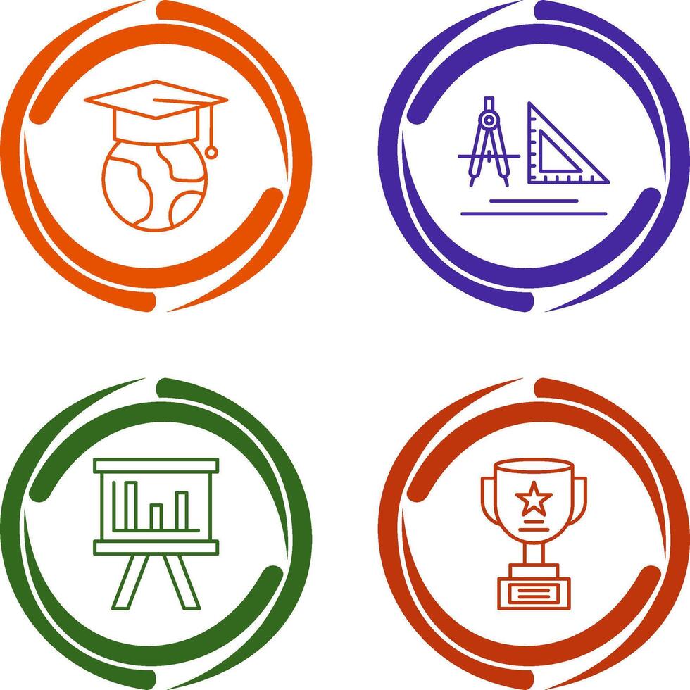 Earth and Compass Icon vector