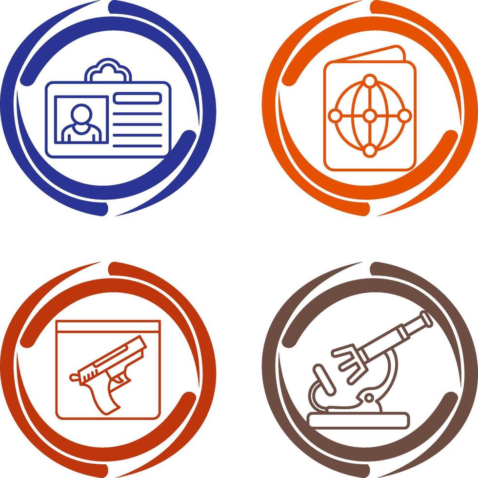 Criminal Card and Passport Icon vector