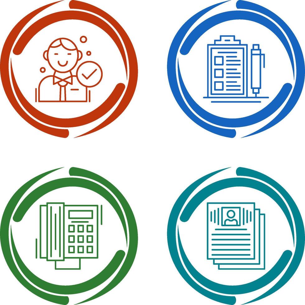 Hire and Check List Icon vector