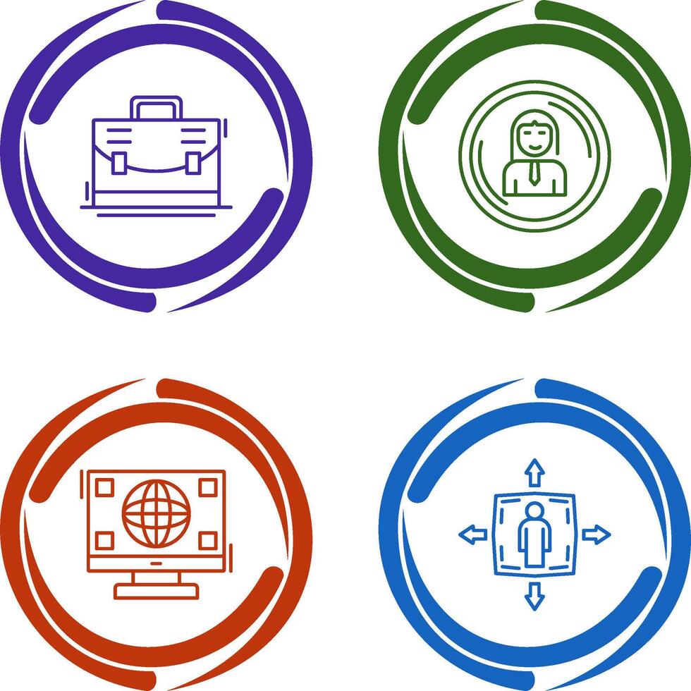 Briefcase and User Icon vector