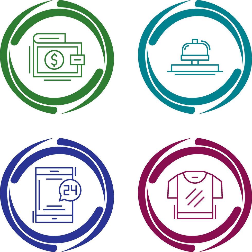 Wallet and Bell Icon vector