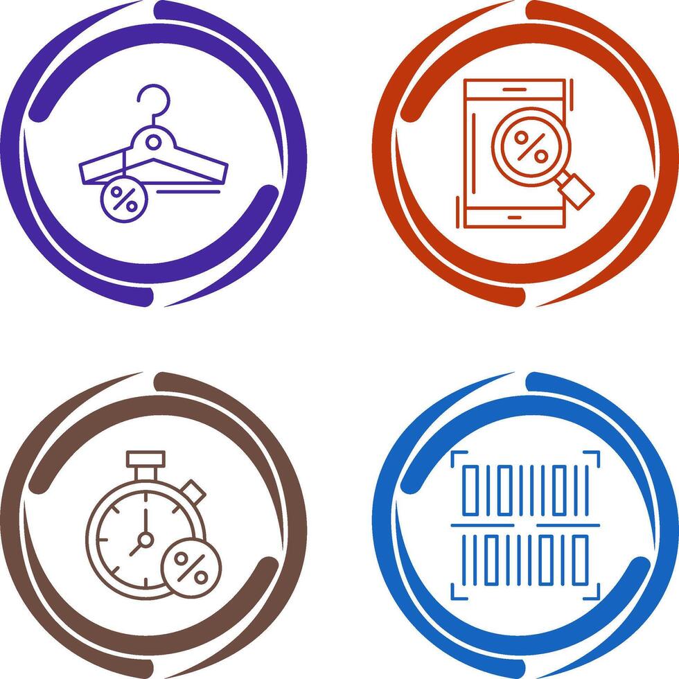 Hanger and Magnifying Glass Icon vector