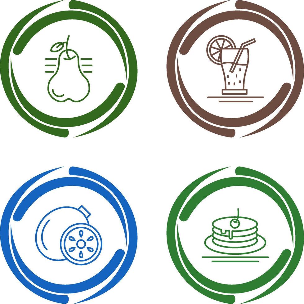 Pear and Orange Juice Icon vector