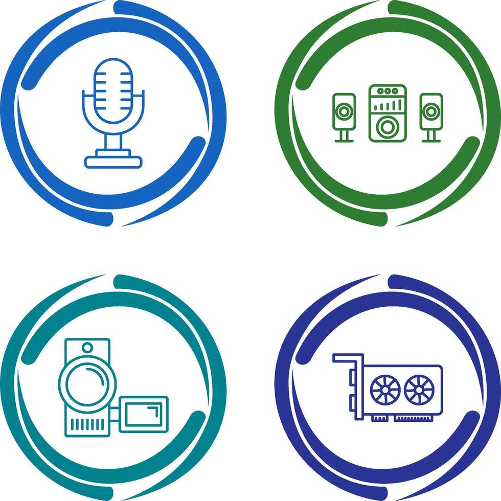 Microphone and Sound System Icon vector