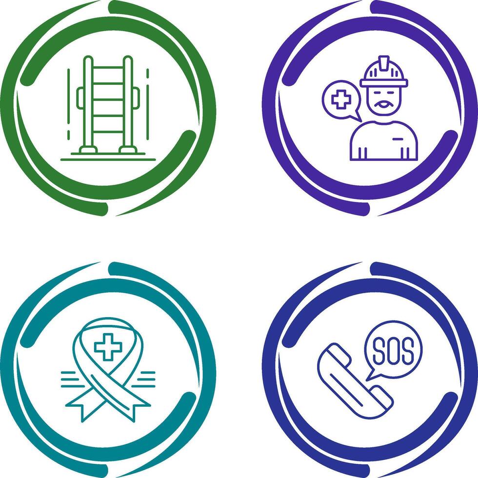 Ladder and Support Icon vector