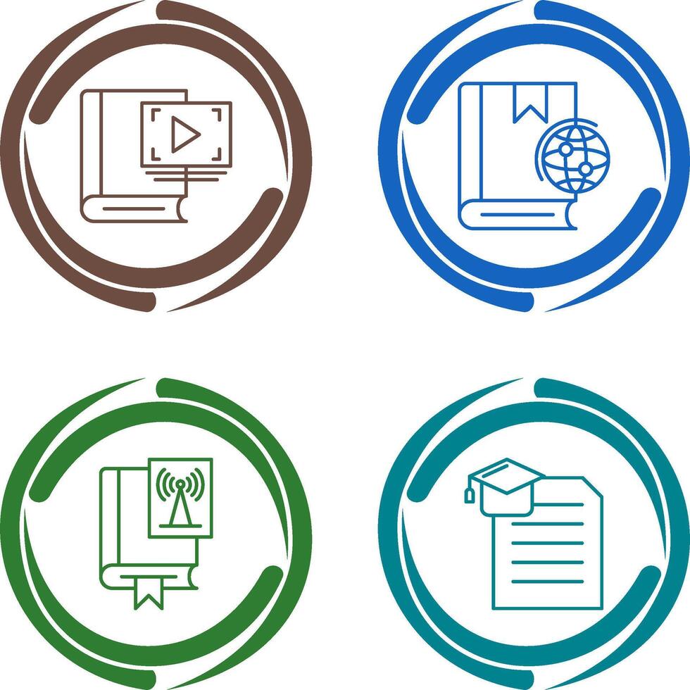 Recorder and Globel Icon vector