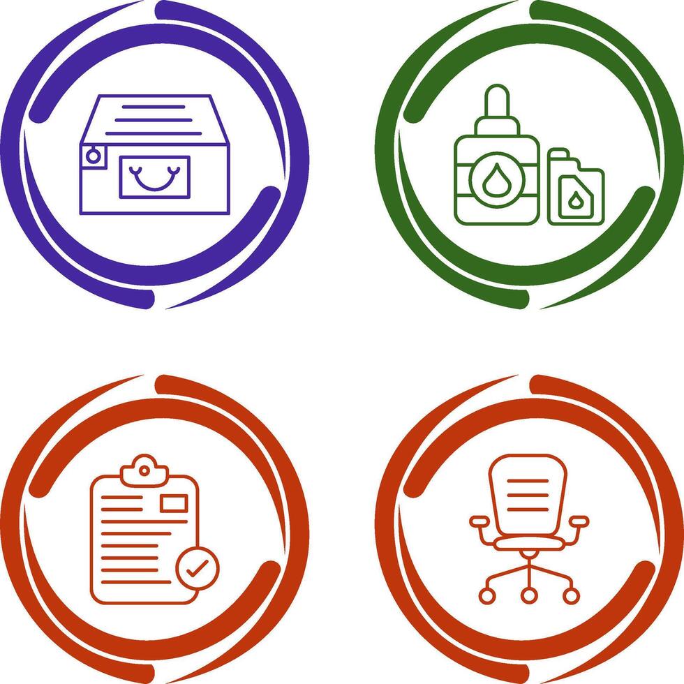 File Cabinet and Ink Cartridge Icon vector