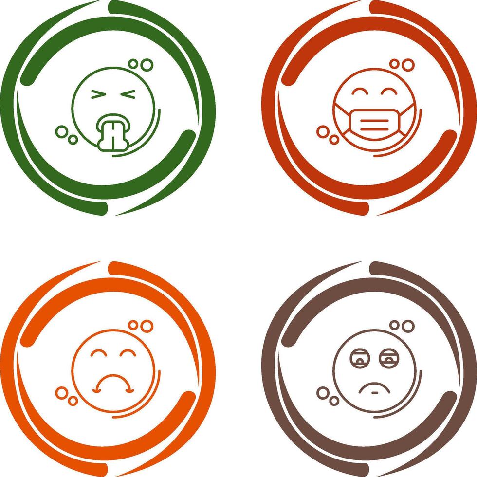 Vomit and Mask Icon vector