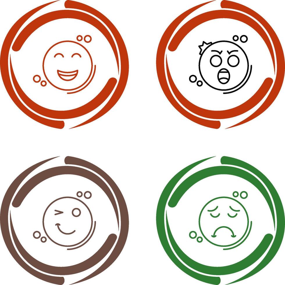 Shock and Happy Icon vector
