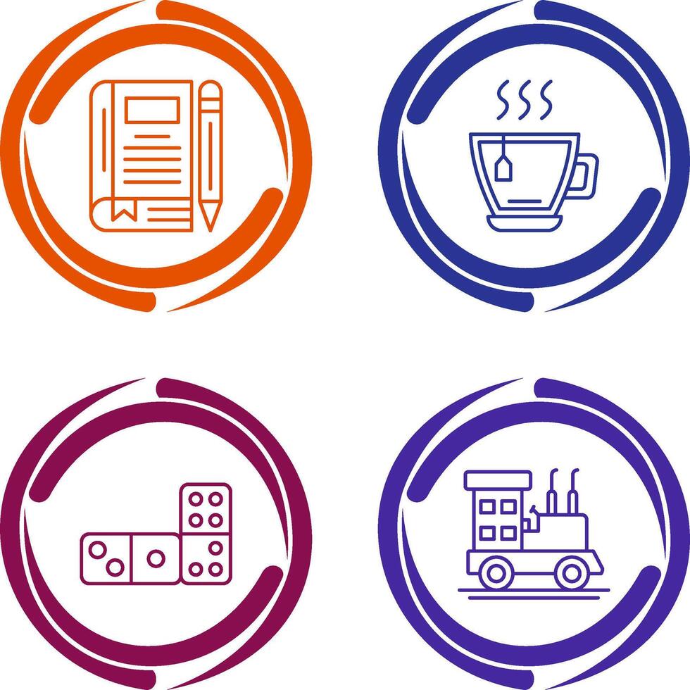 Tea and Diary Icon vector