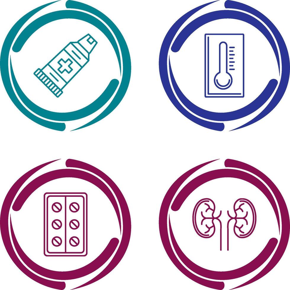 Paste and Thermometer Icon vector