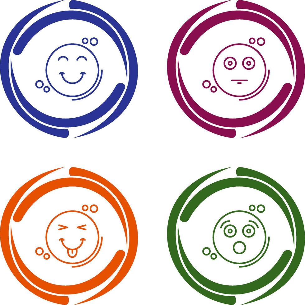 Smile and Neutral Icon vector