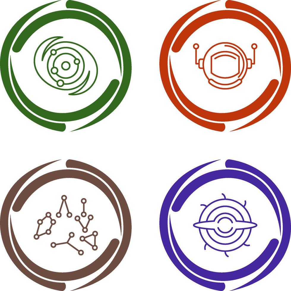galaxy and astronaut Icon vector