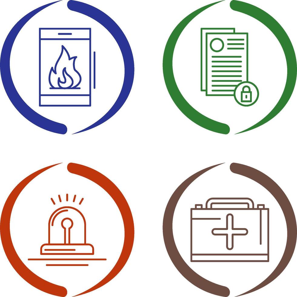 Fire and Privacy Icon vector
