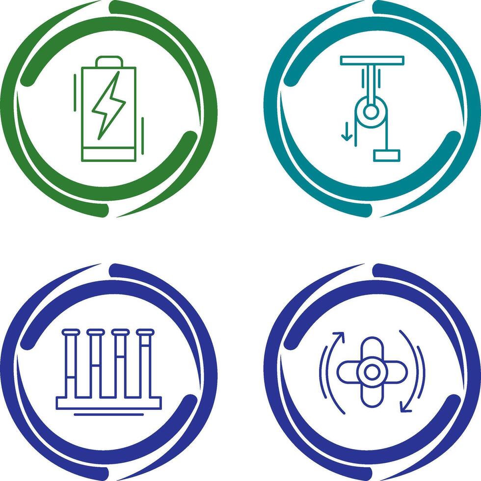 Battery and Pully Icon vector