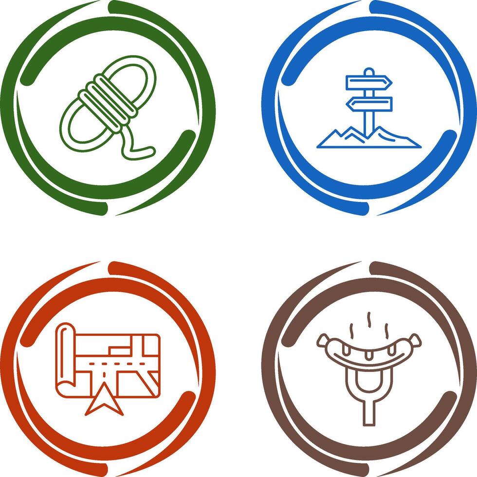 Direction and Rope Icon vector