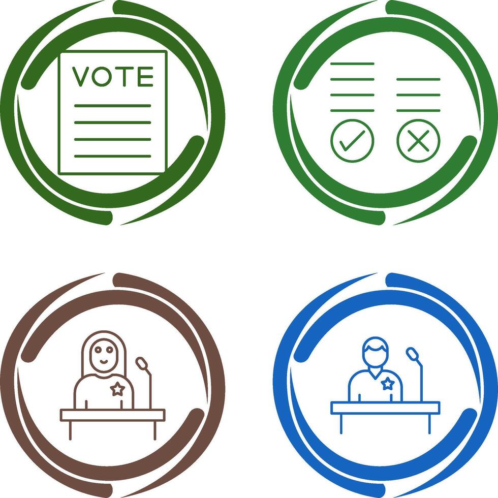 Voting Result and Vote Icon vector