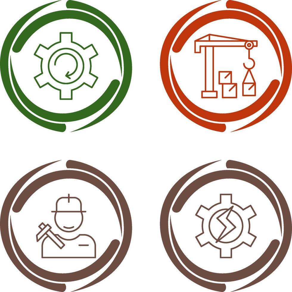 Upgrade and Robotic Arm Icon vector
