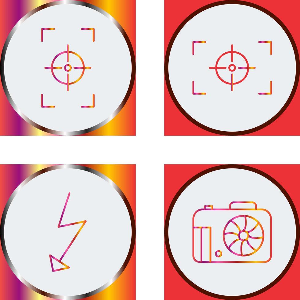 focus vertical and focus horizontal Icon vector