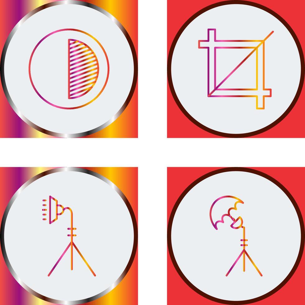 contrast and crop Icon vector