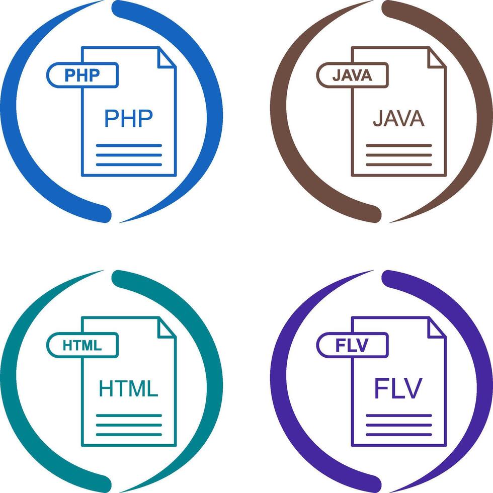 PHP and Java Icon vector