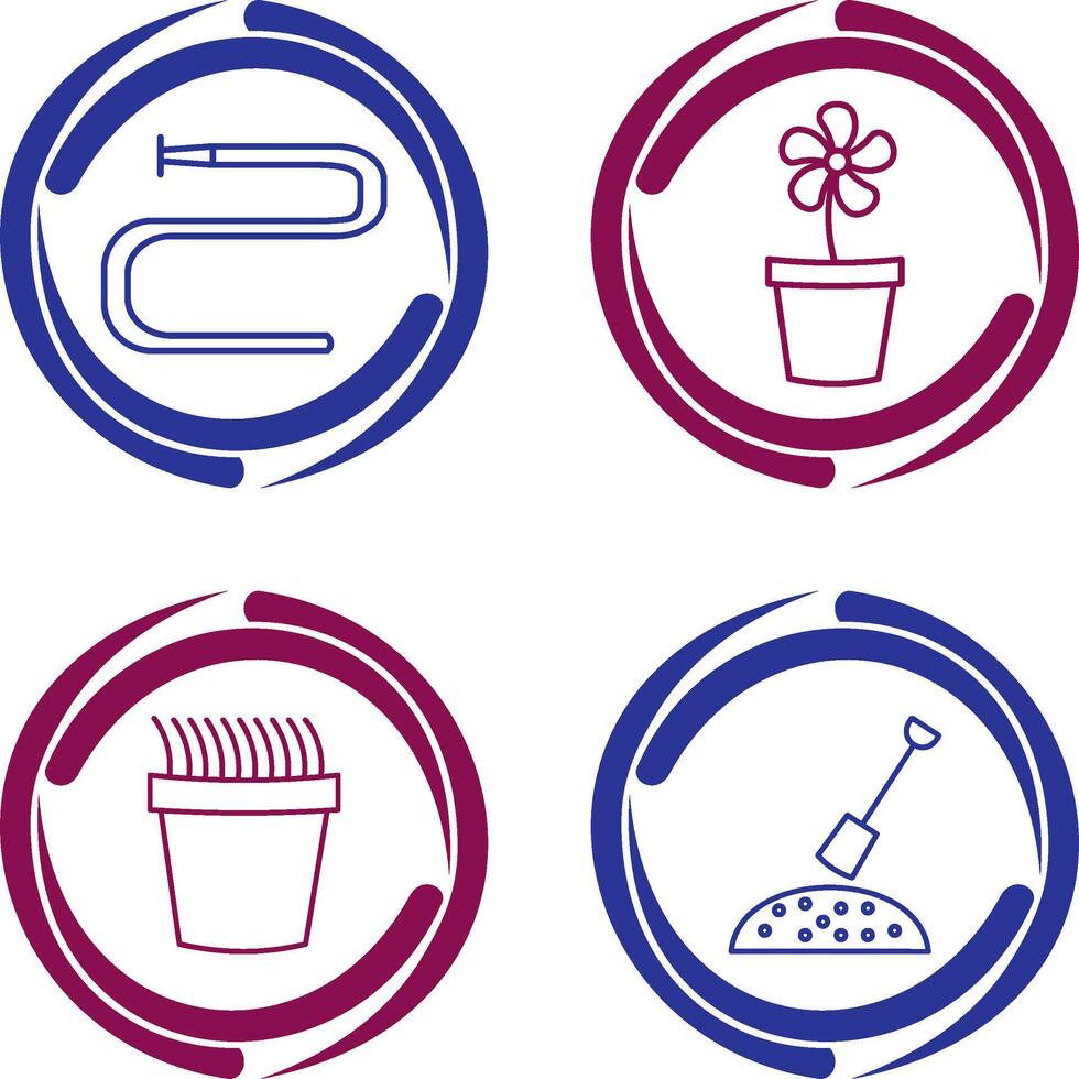 Water Pipe and Lower Pot Icon vector