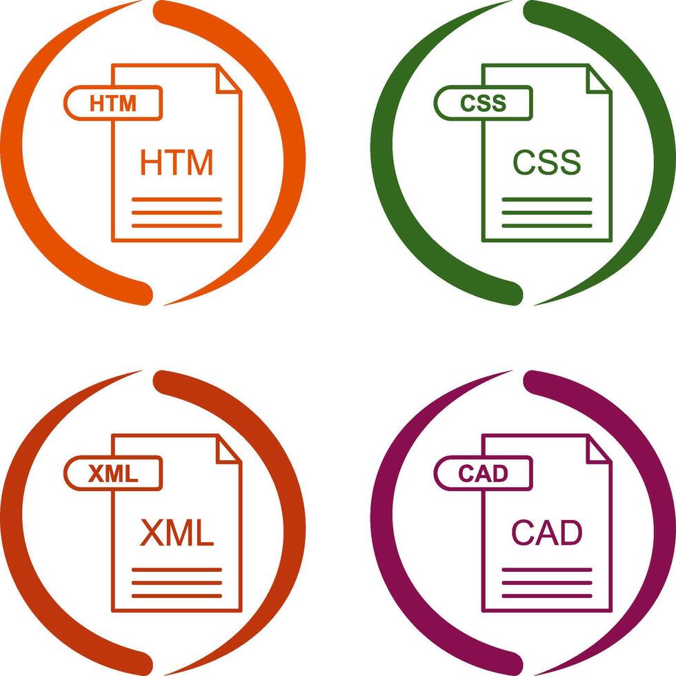 HTM and CSS Icon vector