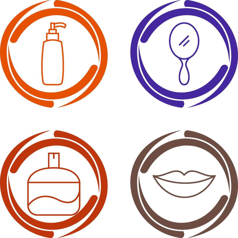 Cosmetic Product and Mirror Icon vector