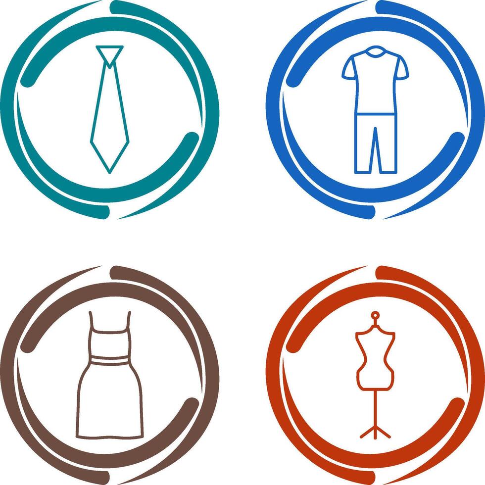 Tie and Pyjamas Icon vector