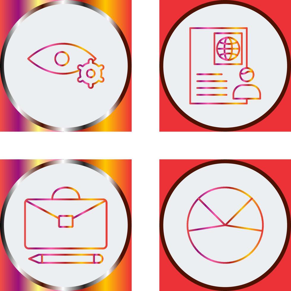 view setting and global profile Icon vector