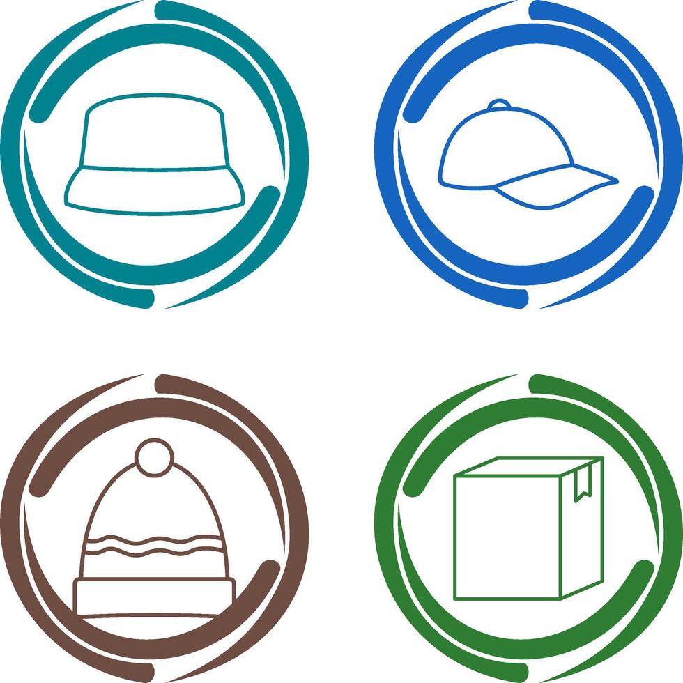 Hat and athletic Icon vector