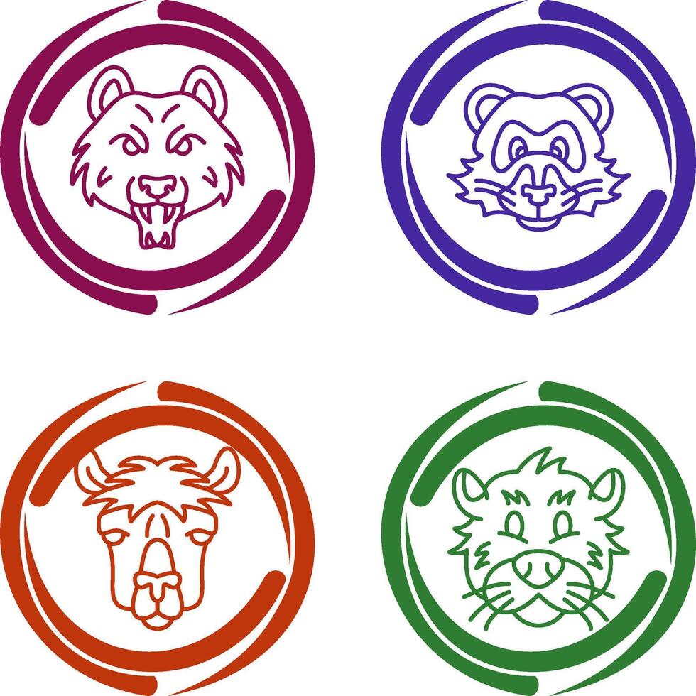 Bear and Ferret Icon vector