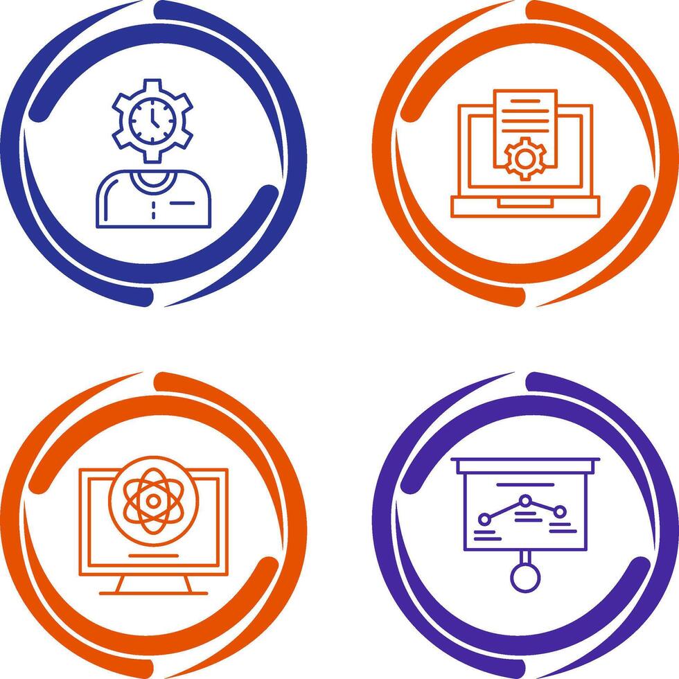 Time and Research Icon vector