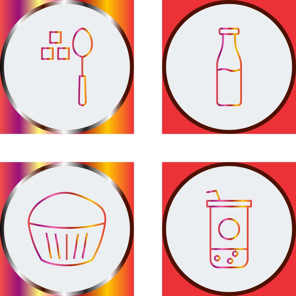 sugar and Milk bottle Icon vector