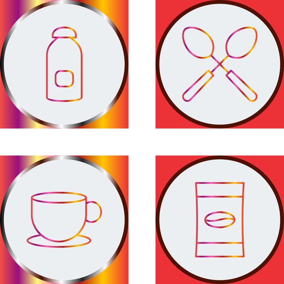syrup and spoon Icon vector