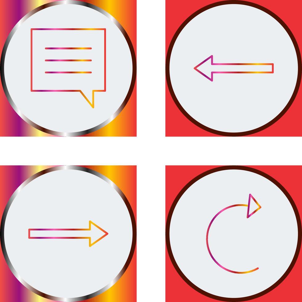 single chat bubble and left arrow Icon vector