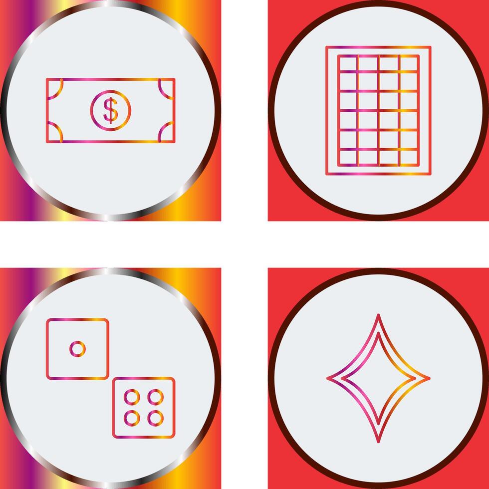 dollar bill and table of rates Icon vector