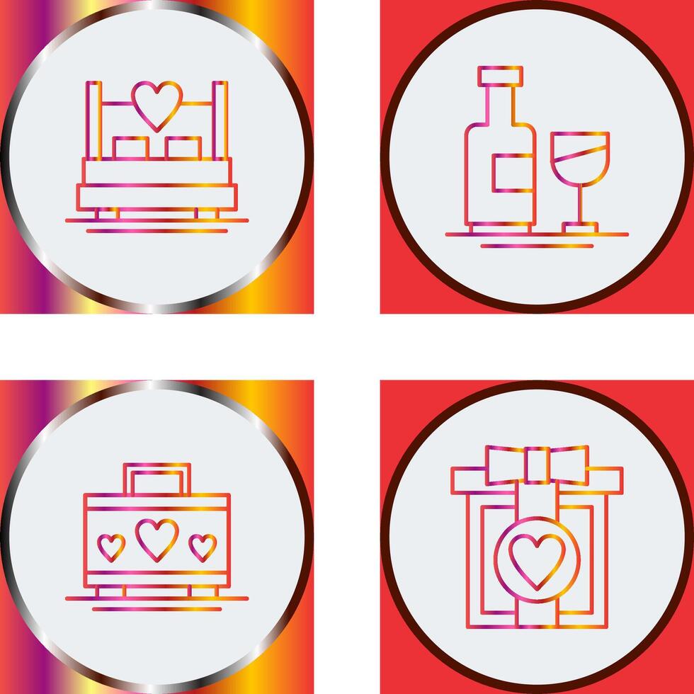 Double and Wine Bottle Icon vector