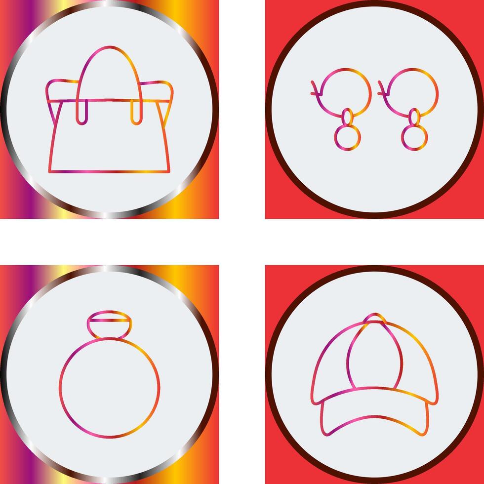 Bag and Earrings Icon vector