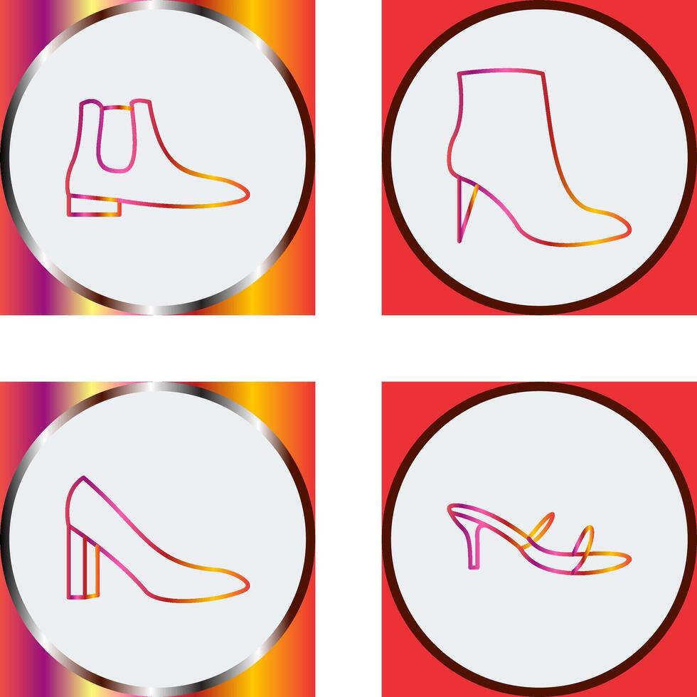 Men Boots and high heels Icon vector