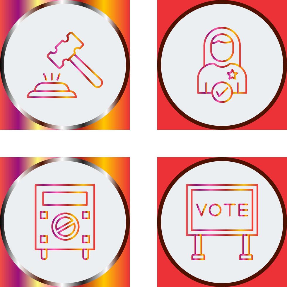 Gavel and Candidate Icon vector