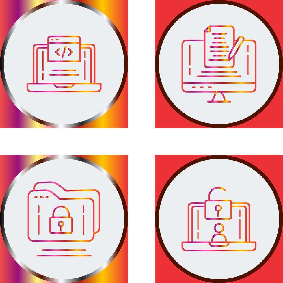 Coding and Note Icon vector