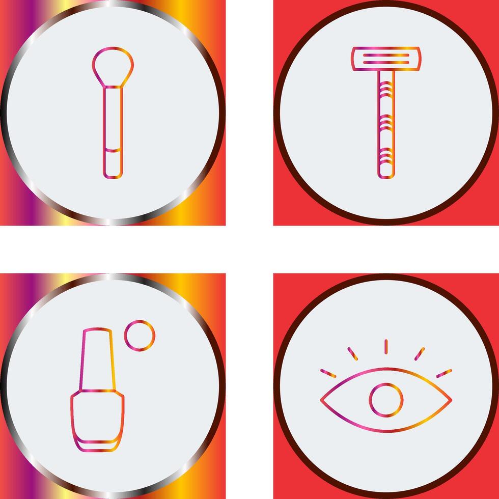 Brush and Razor Icon vector