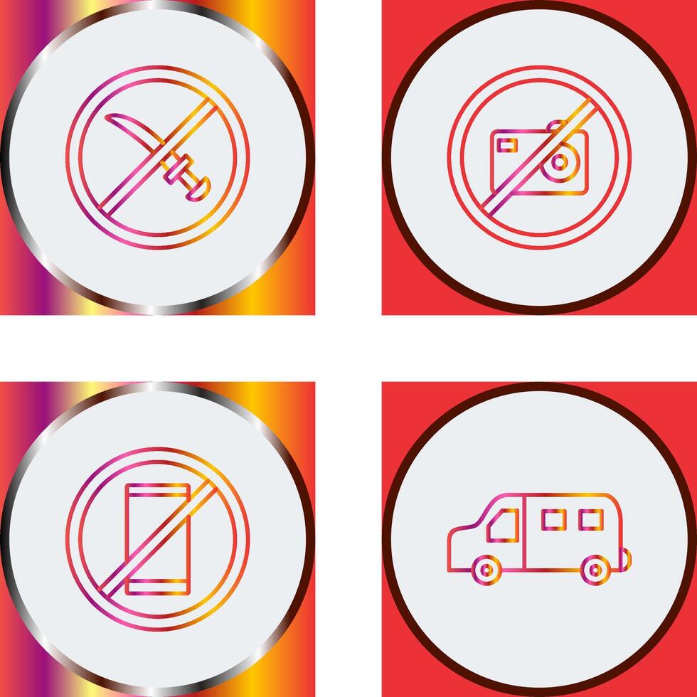 no weapons and no pictures Icon vector