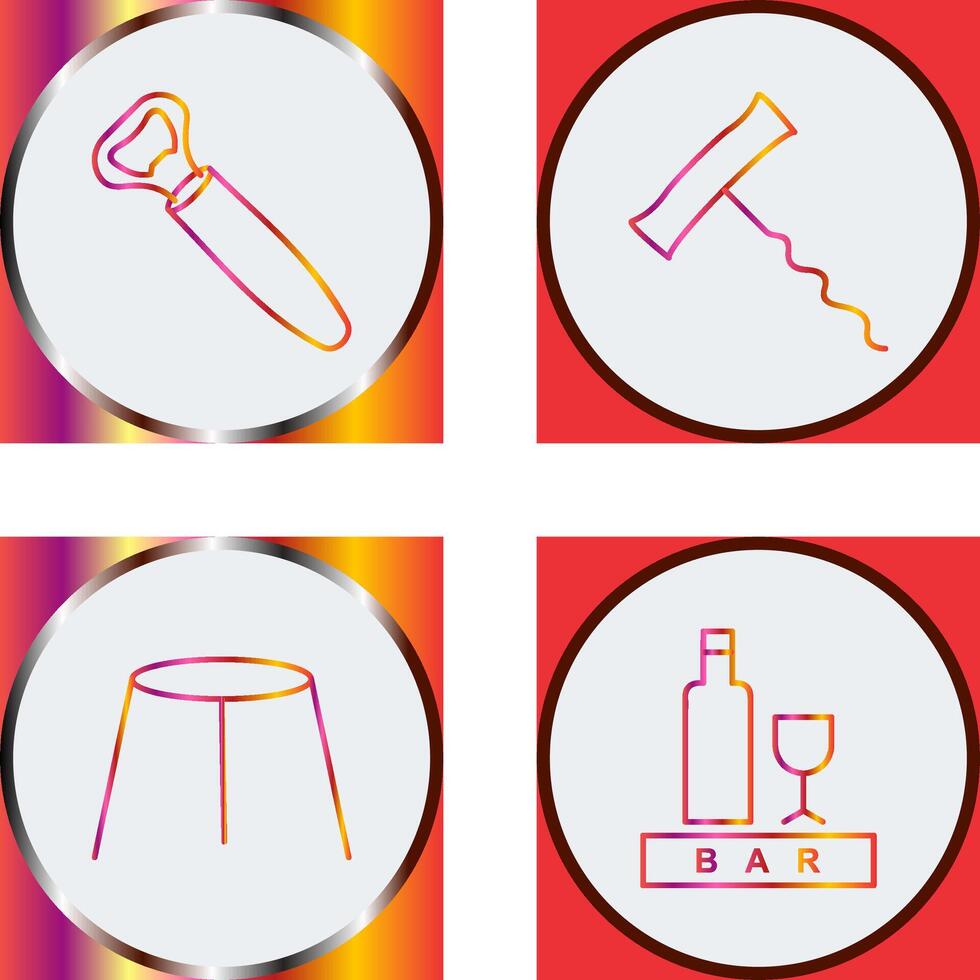 opener and corkscrew Icon vector